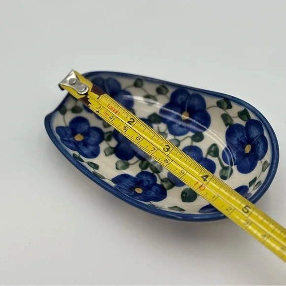 Boleslawiec Unikat Polish Pottery Royal vine Small Spoon Rest - Picture 5 of 5